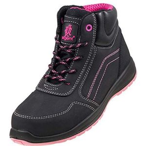 Urgent Lady werkschoenen veiligheid industrie veiligheidsschoenen model 116 S1 EN ISO 20345 NIEUW + originele verpakking, zwart, roze, 39 EU