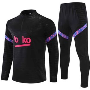 2024/25 Voetbal trainingspak Heren Jersey shirt Trainingspak Wintervoetbal Sportkleding voetbalclub Lange mouwen ademend Sport opleiding Running Suit Jogging Kostuum,11,M