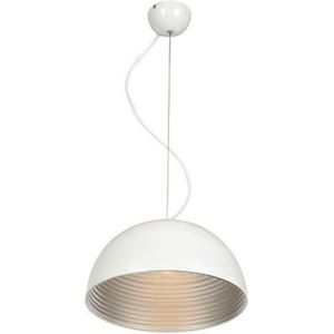 LANGDU Kroonluchters in industriële stijl Eenvoudige lampenkap Zwart of witte afwerking Moderne kantoor hanglamp E27 voet Hanglamp for keukeneiland Studeerkamer Woonkamer Bar (Color : White, Size :