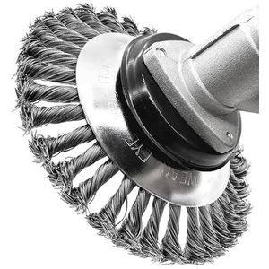6 8 Inch Steel Wire Rotary Weed Brush Cutter Trimmer Head For Weed Cutter Eater Unbreakable Wired Trimmer Blade Weed Trimmer(8 inch with 4 Parts)