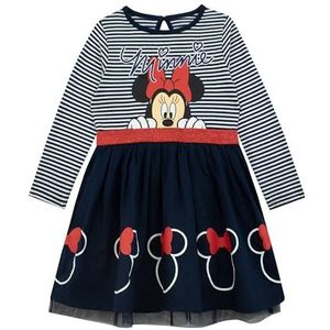 Disney Minnie Mouse Jurk | Minnie Mouse Jurk voor Meisjes | Meisjes Jurk met Lange Mouwen | Veelkleurig 98