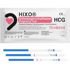 HIXO - Zwangerschapsteststrips - 10 mIU/ml - 50 stuks - Vroege Test - Meer dan 99% Nauwkeurigheid