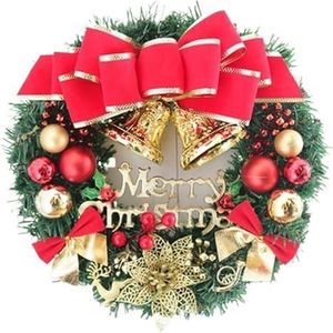 Krans kunstmatige rotan krans dennenboom natuurlijke takken bessen; dennenappels kerstkrans benodigdheden huis deur decoratie voor krans decor (kleur: G 30 x 30 cm)