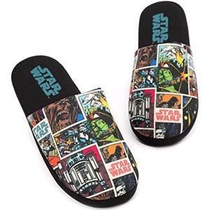 Star Wars Slippers Mens Volwassenen Comic Slip-on Black House Shoes 45-46 EU