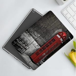CONERY Hoesje compatibel iPad 10.2 inch (9e/8e/7e generatie) Londen, beroemde Britse telefoonlaars in Londen straten belangrijk icoon van de stad stedelijk leven foto, multi, slanke slimme magnetische