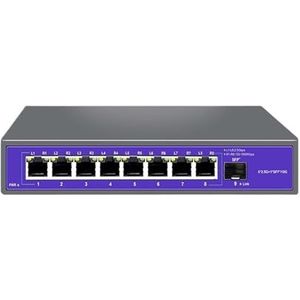 2.5GbE Ethernet Switch 2.5GBASE-T 2500Mbps 8-Port SFP Uplink Port 10G Plug and Play (Kleur: EU Plug)