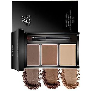 Wenkbrauwpoeder, driekleurig wenkbrauwpalet, beauty-contour, wenkbrauwpotlood, professionele oogmake-up, wenkbrauwvuller