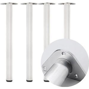 Verstelbare ontbijtbarpoten, verstelbare poten voor ontbijtbar, 4 stuks, steunmeubel, poten voor salontafels, poten voor banken, metalen poten voor meubels (H: 60 cm (23,6 inch)