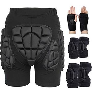 Beschermende Gevoerde Shorts 3D-bescherming Hip Butt Eva Gewatteerde Korte Broek Impactbroek Heupbescherming For Heren Dames Beschermende Unisex Protector Pad (Color : C2, Size : M)
