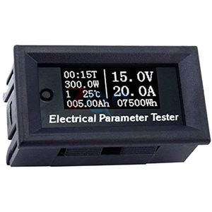 UGCMAFWLU 33V 10A 3A 7in1 OLED multifunctionele tester spanning stroom tijd temperatuur capaciteit vermogen voltmeter ampèremeter elektrische meter (kleur: 33V 10A wit OLED)