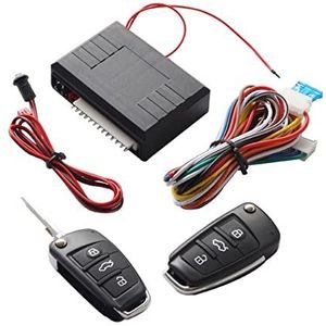 WANGCL Universele centrale deurslotset met afstandsbediening stijl 14 sleutelloze vergrendelingen met controlebox + 2 vervangende afstandsbedieningen voor middendeurslot