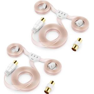 deleyCON - MK6577 - FM AM VHF Radio-Antenne - Transparant/Koper - 2 Stuks