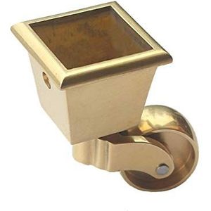 Zware wielen 3 inch metalen meubelwielen, zwenkwiel Van zuiver koper met schroeven, 360 ° zwenkwiel, for piano salontafel bank, vierkant (Color : 1pack)