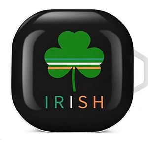 Irish Clover Earbuds Case Compatibel met Samsung Hard Shell Beschermhoes Wit-Stijl