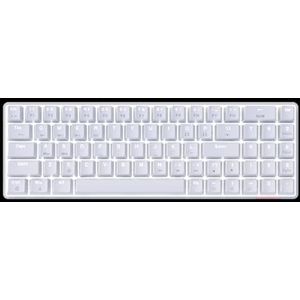 QPSJXN Draadloos Hot Swap Mechanisch Toetsenbord 69 RGB Aanpassing Drie-modus Verbinding 2.4G USB Bluetooth PC (Wit)