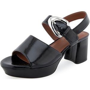 Aerosoles Sandalen met hak voor dames, Zwart Patent Pu, 4 UK Wide