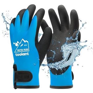 toolant 100% horizontale werkhandschoenen voor heren en dames, werkhandschoenen winter voor koud weer, touchscreen, warme thermische handschoenen, blauw, M