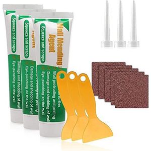 Muur Mending Agent,Weerbestendig Muur Crack Filler Pasta Cream,Zelfklevende Gipsplaten Reparatie Putty voor Sneldrogend Patch Herstel, Muurvuller voor scheuren en Tegel Reparatie (300g)
