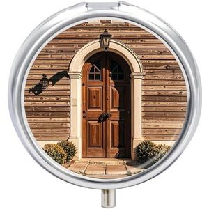 Ronde pillendoos 3 compartimenten draagbare medicijnpillendoos één maat pillendoos voor zakpillenorganisator en vitaminecontainers voor reizen