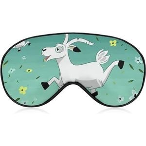 Goat Frolic slaapmasker met verstelbare riem, comfortabel en zacht oogmasker voor slaaplicht, blokkering, lichtgewicht en ademende oogbedekking voor dames en heren
