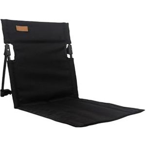 DPNABQOOQ 1 stuk enkele luie stoel opvouwbare stoel lichtgewicht comfortabele gemakkelijk verstelbare campingstoel voor buiten tuin (maat: zwart)