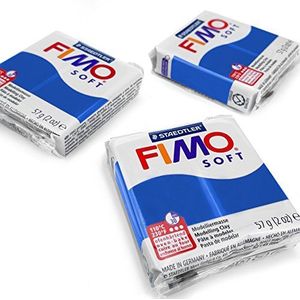 Fimo Zachte polymeer oven boetseerklei - Meest populaire kleuren - 57g - Set van 3 - Pacific Blue