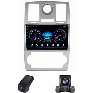 Carplay autoradio 2 Din geldt voor Chrysler 300C 1 2004-2011 met Android Auto Bluetooth 9 inch touchscreen autoradio met FM-radio/GPS stuurwielbediening + achteruitrijcamera(X1)