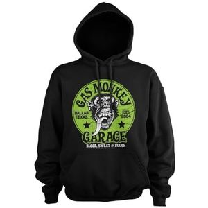 Gas Monkey Garage Officieel gelicenseerd Gas Monkey Garage Green Logo Capuchon (Zwart), X-Large