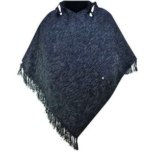 virblatt - Poncho voor heren | katoen | heren poncho winter | omdraaien | Mexico poncho heren warme capuchon Baja Hoodie, Zwart gevlekt, L-XL