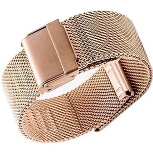 dayeer Milanese Loop-horlogeband voor DW-horlogeband voor Daniel Wellington roestvrijstalen bandbreedte (Color : Rosegold, Size : 16mm)