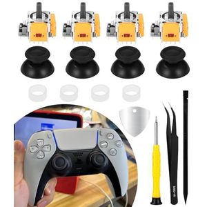 Zaxiva TMR elektromagnetische joysticks vervangende tool voor PS5-controller, reparatie accessoires voor Playstation 5 controller, vervangende controller-reparatieset, duimhulpstukken set
