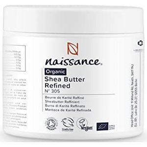 Naissance Sheaboter Biologisch Geraffineerd (nr.305) - 250 g - Zuiver, Natuurlijk, BIO-Gecertificeerd Shea Butter - voor Cosmetica, Huid, Haar