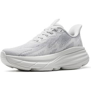 ALLSWIFIT Dames Slip On Wandelschoenen Handsfree Kussen Running Tennis SwiftPlush Antislip Comfortabele Workout Gym Atletische Mode Sneakers, Wit, 37 EU