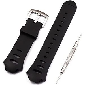 INEOUT Bekijk accessoires compatibel met Suunto observeer riem X6hrm Riem observeer horlogeband Srstttt Rubberen band (Color : Silver buckle, Size : 16mm)