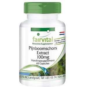 Fairvital | Pijnboomschors extract capsules 100mg - VEGAN - HOOG GEDOSEERD 60 capsules - pijnboomschorsextract gestandaardiseerd op 95% proanthocyanidine