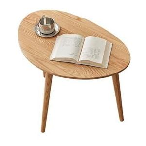 Massief Houten Bijzettafel Eiken Ronde Eenvoudige Salontafel Woonkamer Flexibele Plaatsing Decoratie Opslag Sofa Rand Tafel eenvoudig