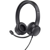 Trust HS-201 Over Ear headset Computer Kabel Stereo Zwart