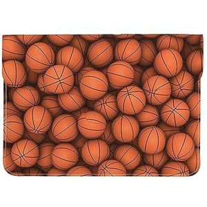 Basketbal oranje laptophoes, schattige laptophoezen 13 inch, gezwollen laptopbeschermhoes voor Apple Mac Pro/13"" MacBook Air 2022-2018, waterdicht