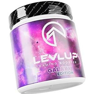 LevlUp Galaxy Edition Gaming Booster poeder met cafeïne, weinig suiker en langdurig effect - gaming drank voor langere sessies en focus