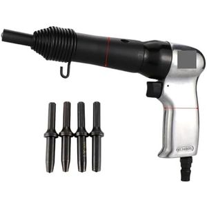 Pneumatic Rivet Gun Air Hammer Metal Handle Nailing Machine Fixed Semi-Hollow Rivet Heads Professional Tool Voor veel media(250s n 5 hollow rods)