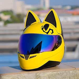 Motorhelm, DOT/ECE-gecertificeerde zonneklep for jongeren, volwassenen, mannen en vrouwen, alle seizoenen D, XXL = 60-61 cm(C,XL=5859cm)