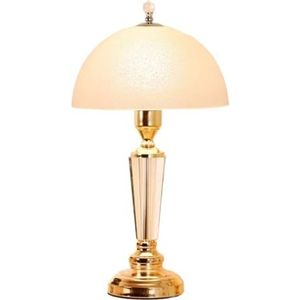 Tafellamp Bedlamp Nordic Tafellamp Met Barstglas Bedlampje Ijzeren Voet Nachtkastje Lamp Voor Woonkamer Slaapkamer Bedlampje Banklamp (Color : B, Size : Button Switch)