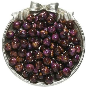 20-50 stuks/lot Donkere kleur Mitation Cat Eye ronde harskralen armband spacer kralen voor DIY bedel knutselen sieraden maken bevindingen-oranje paars-10mm x 20 stuks