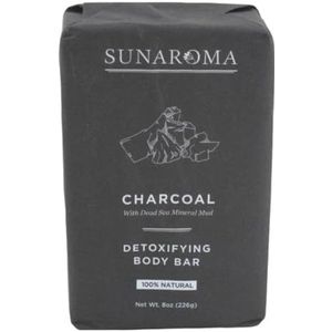 Sunaroma Zeep Bar Houtskool Met Bergamot Olie 8oz (6 Pack)