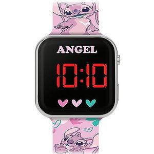 Disney Lilo en Stitch led-horloge bandje LAS4087, roze, Eén maat, riem