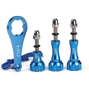 HSU Schroeven in Aluminium Legage voor Go Pro, Set van Schroeven voor Fotocamera d'Actie Hero 13/12/11/10/9/8/7/6/5/4/3 (Blauw)