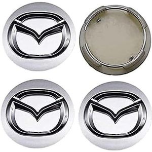 4 stuks wielnaafdoppen voor Mazda Atenza MX3 CX3 CX5 2 3 6 323 626 RX8 RX7 56mm wielnaafdoppen stickers