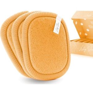Lilly Skin Wasbare en Herbruikbare Make-up Remover Pads - Vierkante Microvezelreinigingsdoekjes voor Gezichtshuid - Doos met 7 Pads van Kunstkatoen - Koninklijke Perzik