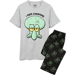 SPONGEBOB SQUAREPANTS Squidward PJs Pyjama's voor heren, grijs, S