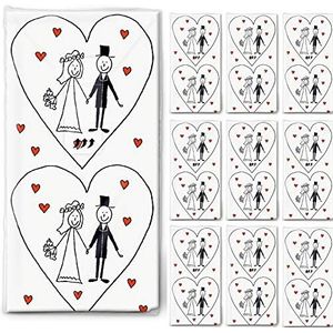 Setita 100 zakdoeken bruiloft vreugdetranen Marriage